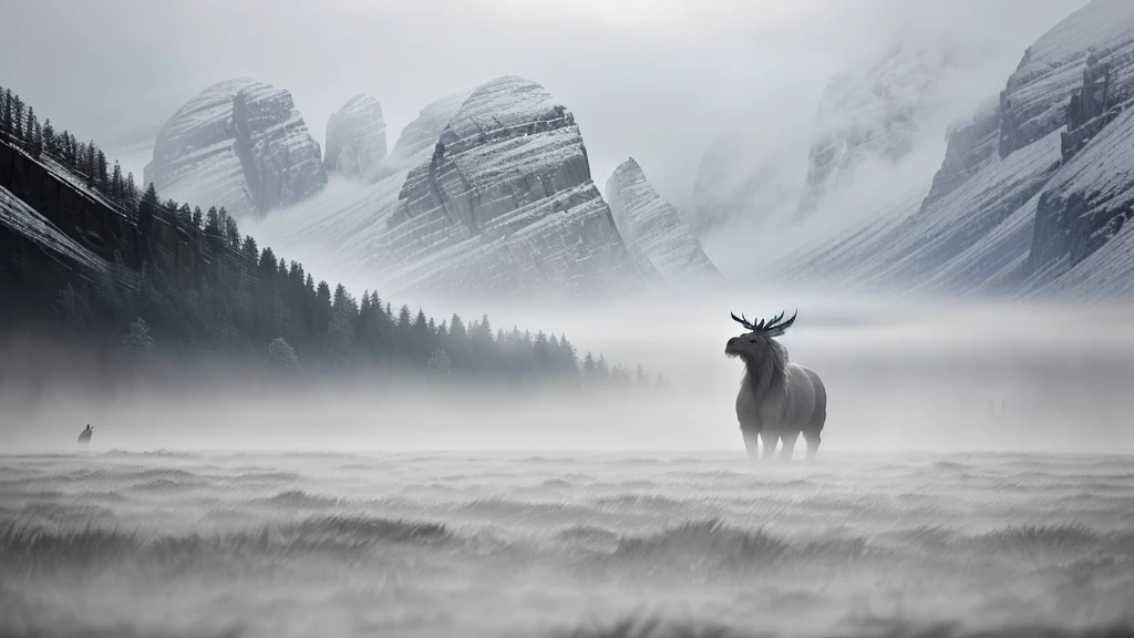 In the midst of a dense morning fog, illuminated by the soft hues of the cold dawn, the mighty roar of Viking ships resounds, shattering the silence of the tranquil landscape. Proud and courageous, the valiant warriors stand tall, their broad shoulders adorned with formidable armor, reflecting the resolute spirit that courses through their veins. Each warrior bears the marks of their epic journeys, with dirt smudging their rugged faces, further accentuating their fearless countenance. Their chiseled cheekbones carve shadows that playfully dance with the ethereal mist, epitomizing their heroic allure. Through the mist, one can discern the striking presence of their untamed beards, an emblem of their indomitable strength and untamed spirit. As the