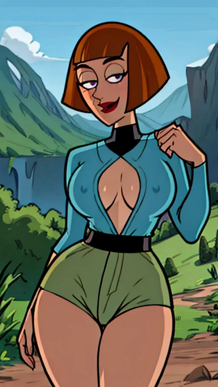 maddie fenton, cave, outdoors, hiking outfit, pokies, walking up hill, seductive, , wants to fuck son, seduces you, starts to undress, one girl solo, facing the viewer, wants to fuck so b