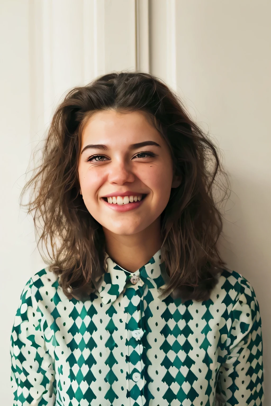 Increase the size of face, head and hair of this girl, don't make it cartoonish let it be realistic