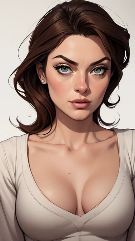 estilo de desenho animado:1.2), Lindsay Lohan mulher Imagem de desenho animado de uma mulher , roupas sensuais , garota super fofa, authoritarian would be facial expressioncartoon style illustration, estilo de arte dos desenhos animados, estilo de arte dos desenhos animados, digital illustration style, design de personagens altamente detalhado, arte digital detalhada fofa, City fan art, design de personagem retrato, beautiful digital illustration, retrato de alta qualidade, arte em quadrinhos, retrato do design do personagem, white background Buso without clothes and medium , beautiful and symmetrical body curves