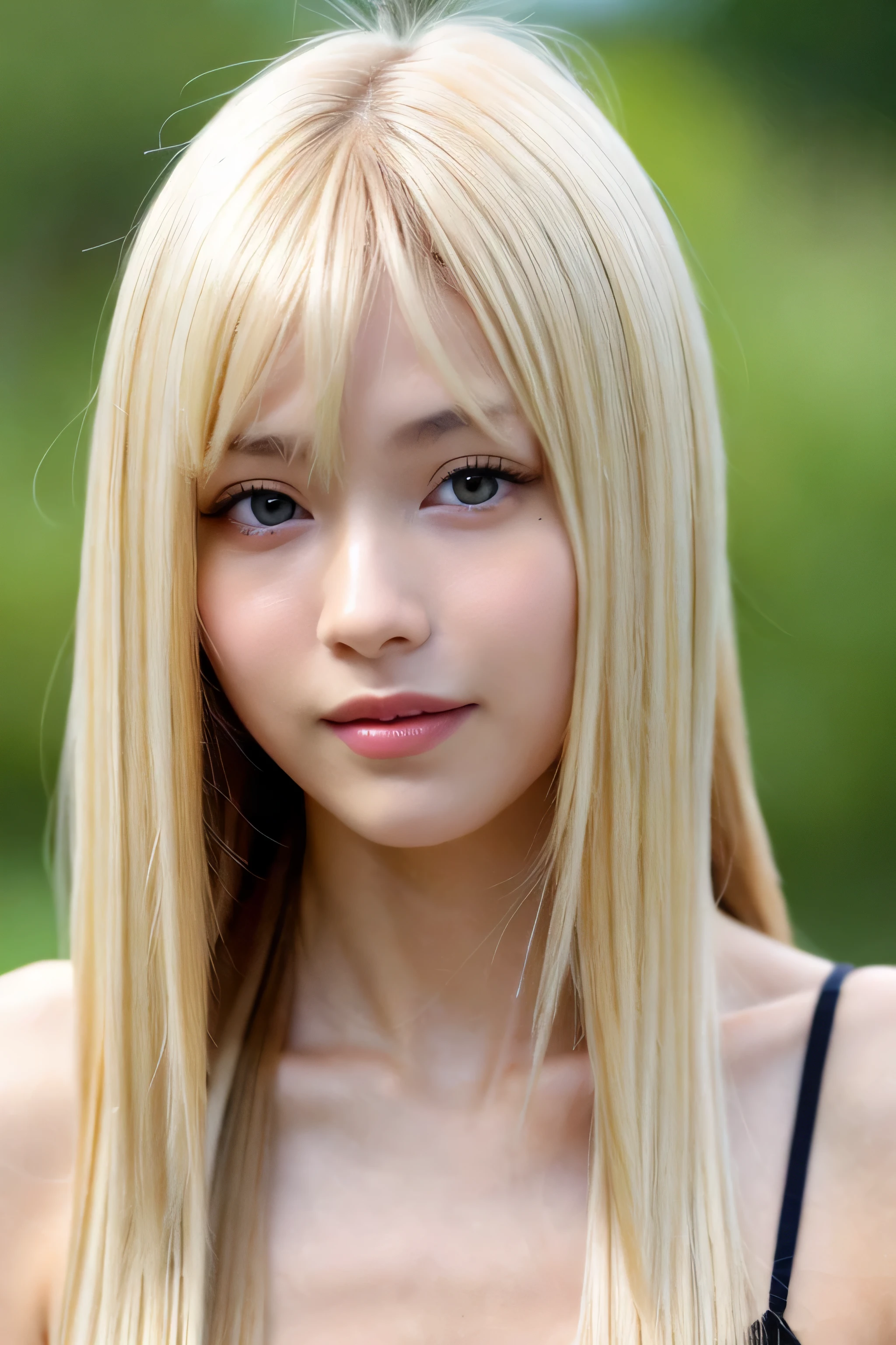 ((highest quality)), ((masterpiece)), (be familiar with), perfect face　(1 girl)　(Japanese)　(She is the cutest 18-year-old student in Japan.)((highest quality)), ((masterpiece)), (become familiar with), perfect face　arafed woman with long blonde hair 　long golden shiny hair,Golden silky hair, Straight blonde hair, long blonde straight hair, Perfect silky straight hair, Straight blonde hair, long blonde hair, her hair is long and straight, detailed long blonde hair　(Big breasts as big as dodgeballs 1.4)　(big breasts 1.4)　(Super long hair down to the ankles)　neat bangs　The neatly trimmed bangs are princess cut and cover the entire forehead..　bright deep red lip　fine hands　fine fingers　five fingers　Sexy professional make up　beautiful japanese girl face, Facial features of Japan, with long hair shiny long hair, long golden shiny hair, long and straight golden hair, her hair is long and straight, super long hair girl, silky hair, long blonde hair, silky hair, Long flat hair, Silky texture, with long hair, Long flowing blonde hair, thin and shiny hair　(twin tails)　Detailed white beautiful human body anatomically correct skin　detailed eyes　detailed mouth　the corners of the mouth rise slightly　(lips are thin)　front view　embarrassed look　smiling expression　serious expression　(All nude)　(sunny grassland)　(looking at the viewer)　(Eyebrows are dark brown in color)　Please cover your entire body from head to ankles.