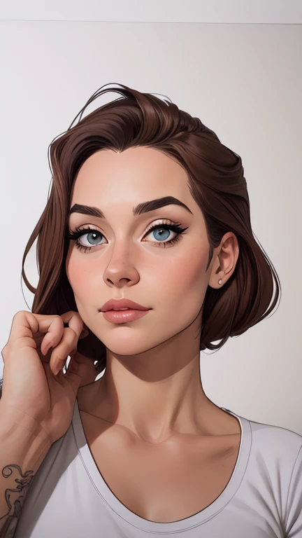 estilo de desenho animado:1.2), estilo Cartoon Atriz Cristina Riccimulher Imagem de desenho animado de uma mulher , roupas sensuais , garota super fofa, cartoon style illustration, estilo de arte dos desenhos animados, estilo de arte dos desenhos animados, digital illustration style, design de personagens altamente detalhado, arte digital detalhada fofa, City fan art, design de personagem retrato, beautiful digital illustration, retrato de alta qualidade, arte em quadrinhos, retrato do design do personagem, white background Buso without clothes and medium breasts female character from The Lord of the Rings Cartoon style