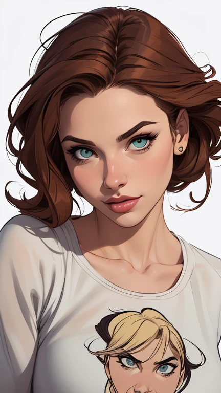 estilo de desenho animado:1.2), estilo Cartoon Atriz  Cristina Riccimulher Imagem de desenho animado de uma mulher , roupas sensuais , garota super fofa, cartoon style illustration, estilo de arte dos desenhos animados, estilo de arte dos desenhos animados, digital illustration style, design de personagens altamente detalhado, arte digital detalhada fofa, City fan art, design de personagem retrato, beautiful digital illustration, retrato de alta qualidade, arte em quadrinhos, retrato do design do personagem, white background Buso without clothes and medium breasts female character from The Lord of the Rings Cartoon style