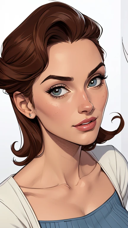 estilo de desenho animado:1.2), Cartoon style Actress Mônica Bellucci woman Cartoon image of a woman , roupas sensuais , garota super fofa, cartoon style illustration, estilo de arte dos desenhos animados, estilo de arte dos desenhos animados, digital illustration style, design de personagens altamente detalhado, arte digital detalhada fofa, City fan art, design de personagem retrato, beautiful digital illustration, retrato de alta qualidade, arte em quadrinhos, retrato do design do personagem, white background Buso without clothes and medium breasts female character from The Lord of the Rings Cartoon style