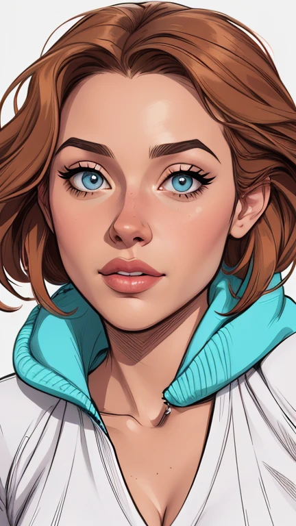 estilo de desenho animado:1.2), Dominika Paleta mulher Imagem de desenho animado de uma mulher , roupas sensuais , garota super fofa, authoritarian would be facial expressioncartoon style illustration, estilo de arte dos desenhos animados, estilo de arte dos desenhos animados, digital illustration style, design de personagens altamente detalhado, arte digital detalhada fofa, City fan art, design de personagem retrato, beautiful digital illustration, retrato de alta qualidade, arte em quadrinhos, retrato do design do personagem, white background Buso without clothes and medium breasts, beautiful and symmetrical body curves