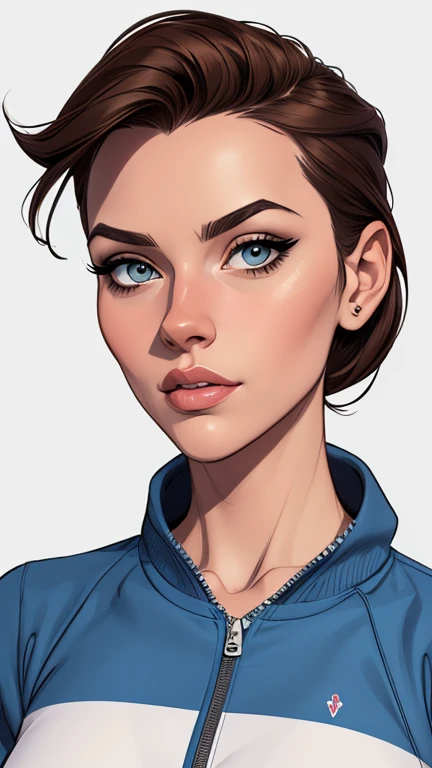 estilo de desenho animado:1.2), Dominika Paleta mulher Imagem de desenho animado de uma mulher , roupas sensuais , garota super fofa, authoritarian would be facial expressioncartoon style illustration, estilo de arte dos desenhos animados, estilo de arte dos desenhos animados, digital illustration style, design de personagens altamente detalhado, arte digital detalhada fofa, City fan art, design de personagem retrato, beautiful digital illustration, retrato de alta qualidade, arte em quadrinhos, retrato do design do personagem, white background Buso without clothes and medium breasts, beautiful and symmetrical body curves