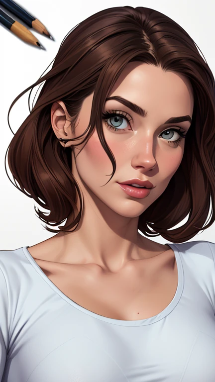 estilo de desenho animado:1.2), Dominika Paleta mulher Imagem de desenho animado de uma mulher , roupas sensuais , garota super fofa, authoritarian would be facial expressioncartoon style illustration, estilo de arte dos desenhos animados, estilo de arte dos desenhos animados, digital illustration style, design de personagens altamente detalhado, arte digital detalhada fofa, City fan art, design de personagem retrato, beautiful digital illustration, retrato de alta qualidade, arte em quadrinhos, retrato do design do personagem, white background Buso without clothes and medium breasts, beautiful and symmetrical body curves