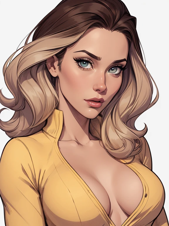estilo de desenho animado:1.2), Jennifer anistonmulher Imagem de desenho animado de uma mulher , roupas sensuais , garota super fofa, authoritarian would be facial expressioncartoon style illustration, estilo de arte dos desenhos animados, estilo de arte dos desenhos animados, digital illustration style, design de personagens altamente detalhado, arte digital detalhada fofa, City fan art, design de personagem retrato, beautiful digital illustration, retrato de alta qualidade, arte em quadrinhos, retrato do design do personagem, white background Buso without clothes and medium breasts, beautiful and symmetrical body curves