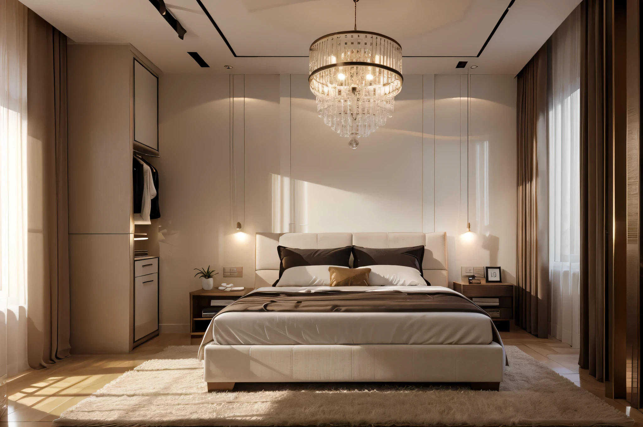 bedroom, interior, luxury interior,