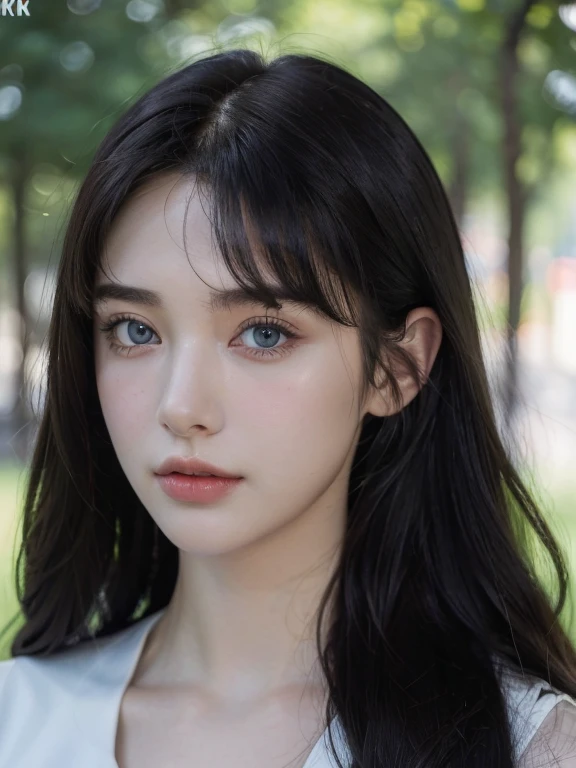 ( masterpiece, top quality, best quality,8k, girl,ultra detailed,raw photo:1.5),(photorealistic:1.4), (long hair,parted bangs, black hair:1.5), (cinematic lighting), PerfectNwsjMajic, , Surrealism, UHD, ccurate, Super detail, textured skin, High detail, Best quality, dynamic angle, White skin,[Beautiful blue eyes], high nose,[flat chest:large breasts:0.5],(1girl),(good anatomy:0.5)),(Portrait:1.5),(outside )