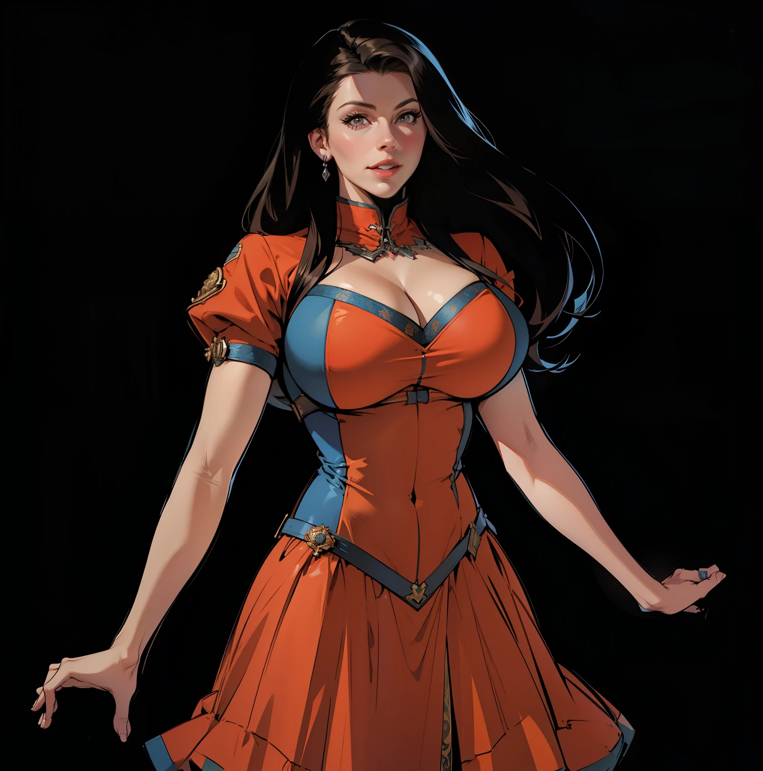 milf, mature female, busty, huge , huge breasts, hentai, high detail, close up, symmetrical, high quality, absurdres, high res, ultrasharp, 8K, masterpiece, extreme attention to detail, perfect face,Realistic, (masterpiece, top quality, best quality,) very detailed, most detailed, (1woman:1.3), smile, red lips, kate beckinsale face, long hair,