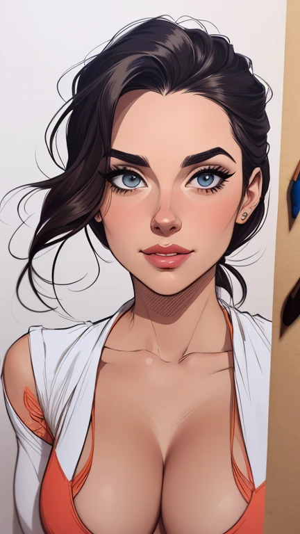 estilo de desenho animado:1.2), draw ART Artline fundo branco mulher Imagem de desenho animado de uma mulher , roupas sensuais , garota super valente destemida , cartoon style illustration, estilo de arte dos desenhos animados, estilo de arte dos desenhos animados, digital illustration style, design de personagens altamente detalhado, arte digital detalhada fofa, City fan art, design de personagem retrato, beautiful digital illustration, retrato de alta qualidade, arte em quadrinhos, retrato do design do personagem, white background Busty without clothes and medium breasts female character cast of friends aged 80'roupas e 80'penteado estilo cartoon