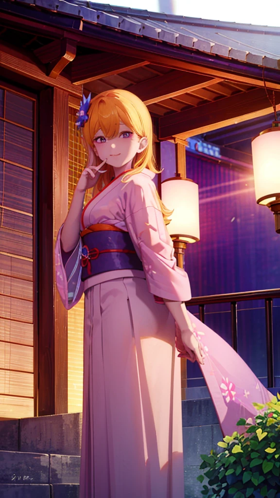 anime girl in kimono outfit posing for camera in courtyard, seductive anime girl, hanayamata, ayaka genshin impact, smooth anime cg art, photorealistic anime girl render, in a kimono, in kimono, wearing a simple robe, [ 4 k digital art ]!!, made with anime painter studio, beautiful alluring anime woman,  in dress