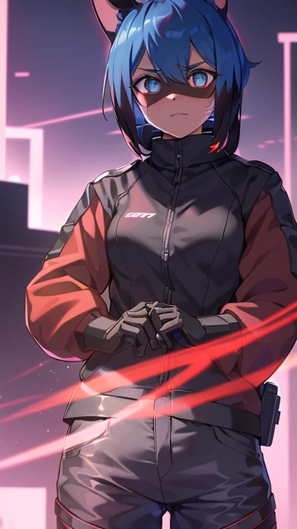 cyberpunk, portrait, Schwarz , Rot neon eyes, stilvoll tragen [Schwarz|Rot] Kleidung steht in einer Stadt, (sonnenaufgang:1.4), Street, kompliziert, fototealistisch , hole body.1.3, ( futuristisches motorrad fahrend:1.4)