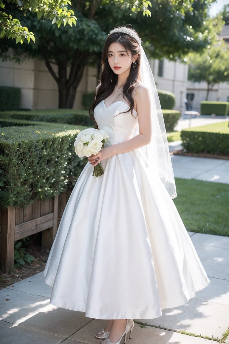 White weeding dress like christan in weading background, 