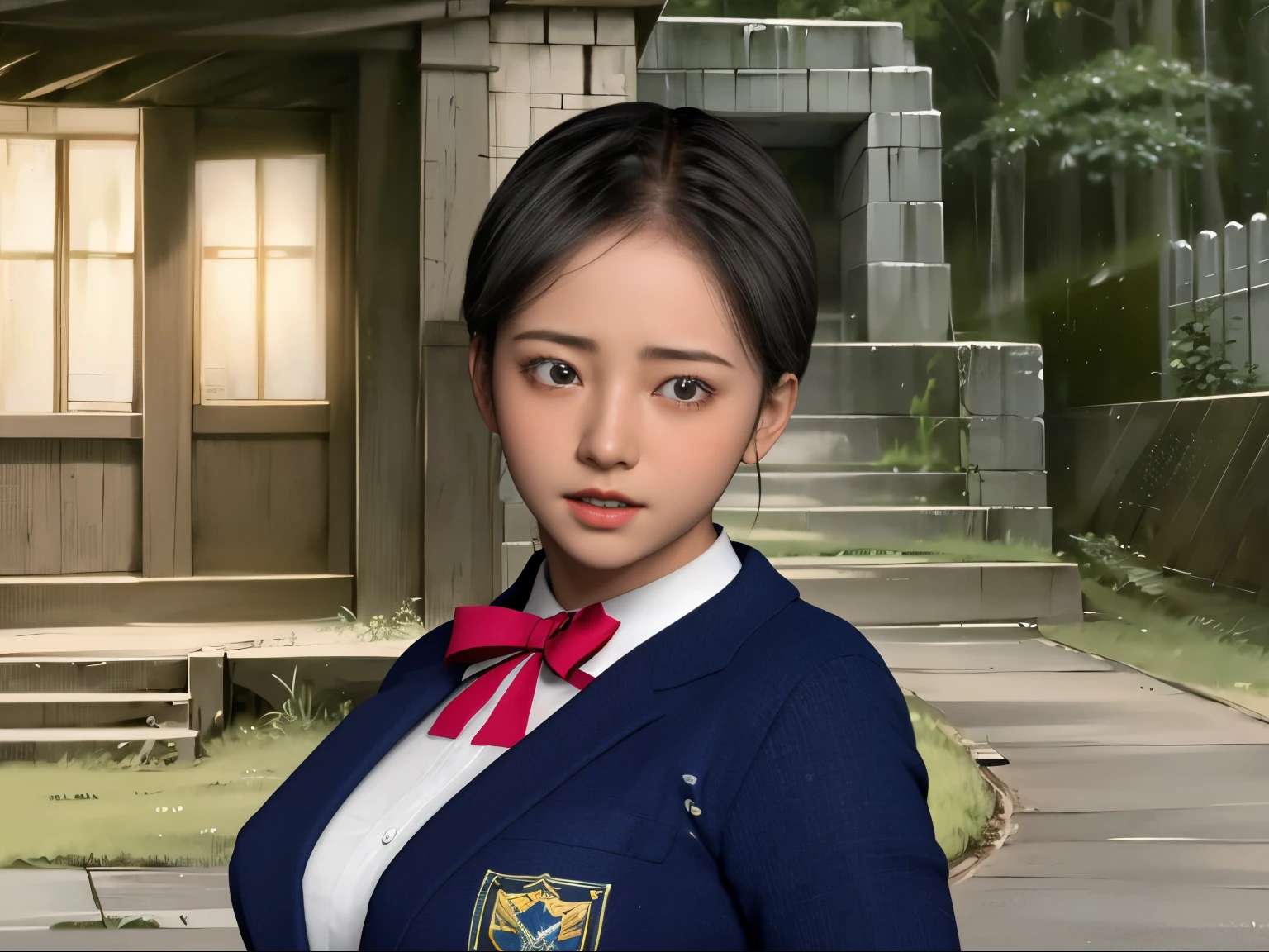 (8K, highest quality, masterpiece:1.2), (realistic, photo-realistic:1.37), Super detailed,highest quality, ultra high resolution, professional lighting, photon mapping, radio city, Physically based rendering, cinematic lighting, late night path,written boundary depth, sharp focus,sunbeam, good composition,(Bokeh:1.2) 1 girl,alone,(whole body), (closed mouth),fine and beautiful eyes, stop temporarily, tight waist,Japanese high school girl, black hair,messy hair,Short hair fluttering in the wind,(Ulzzang-6500:1.2)
mix 4, hiqcgbody