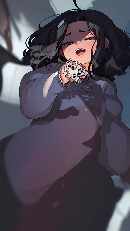 flat chest:1.5, simple background:1.5, full nude:1.4, beautiful foot, beautiful hand, masterpiece, highest quality,1 girl:1.5, flat style:1.5, anime style:1.5, cartoon style:1.5, silky skin:1.5, Chibi:1.5, drips of sweat:1.5, public hair:1.5, black hair:1.5, short hair:1.5, full nude:1.5, beautiful pussy line:1.5, squat with M-shaped legs:1.5, rape from behind:1.5, top down, bottom up, wide hip, shaking hip, beautiful anus hole:1.5