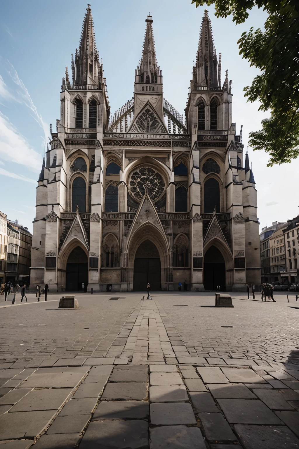 Square in front of the Gothic cathedral 