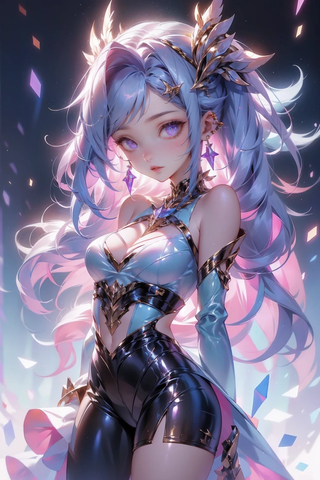 Cute Girl, cowboy shot,1girl, kda,
