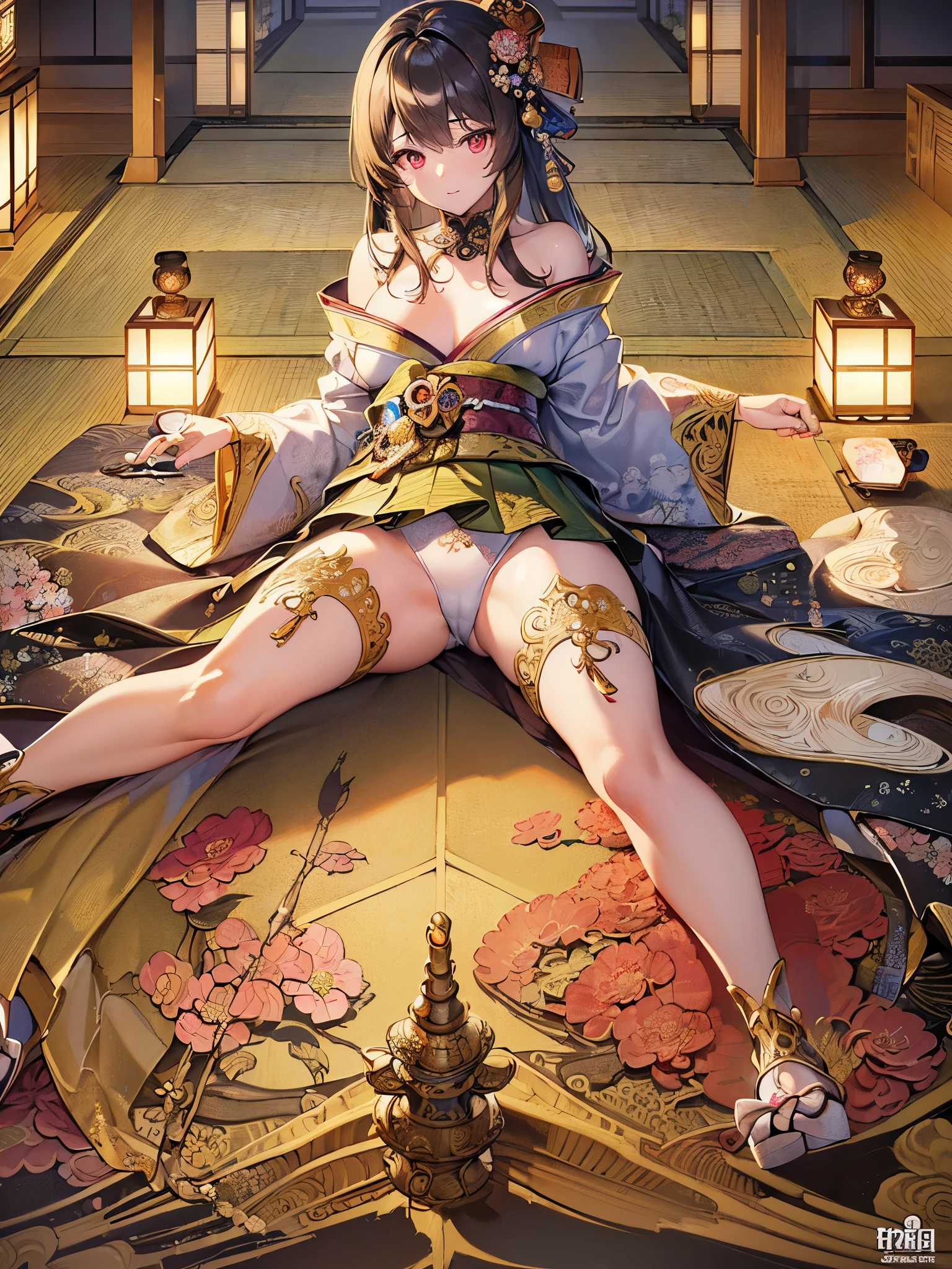 ((highest quality)),(ultra high resolution),(Super detailed),(detailed description),((best CG)),(best work of art),super precision art,amazing drawing art,(Japanese-style fantasy art with intricate details:1.5), Immortal,forever,Long,