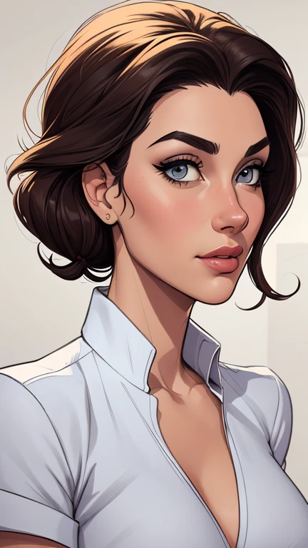 estilo de desenho animado:1.2), draw ART Artline fundo branco mulher Imagem de desenho animado de uma mulher , roupas sensuais , garota super valente destemida , cartoon style illustration, estilo de arte dos desenhos animados, estilo de arte dos desenhos animados, digital illustration style, design de personagens altamente detalhado, arte digital detalhada fofa, City fan art, design de personagem retrato, beautiful digital illustration, retrato de alta qualidade, arte em quadrinhos, retrato do design do personagem, white background Busty without clothes and medium breasts female character cast of friends aged 80&#39;roupas e 80&#39;penteado estilo cartoon fantasiada de Fallout 4 uniforme