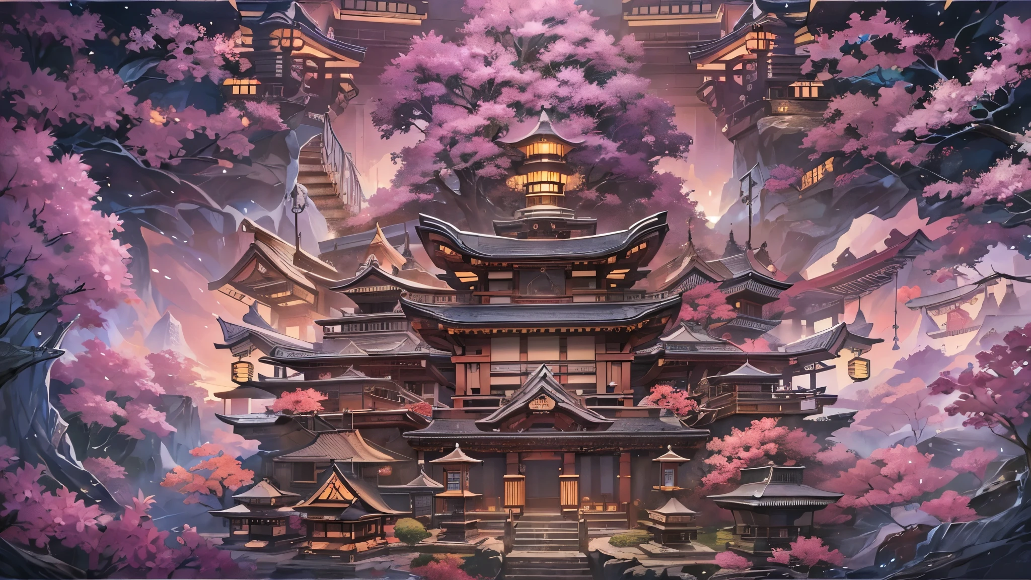 ((highest quality)),(ultra high resolution),(Super detailed),(detailed description),((best CG)),(best work of art),super precision art,amazing drawing art,(Japanese-style fantasy art with intricate details:1.5), Immortal,forever,Long,