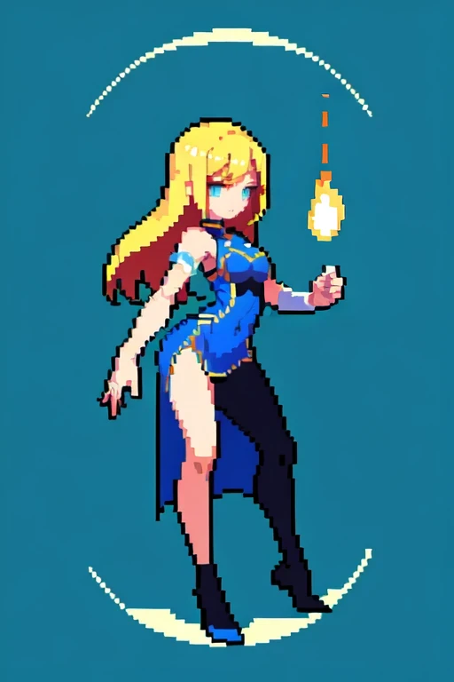 (masterpiece, top quality, best quality), Pixel,Pixel art,1 girl,whole body,Hand forward attack