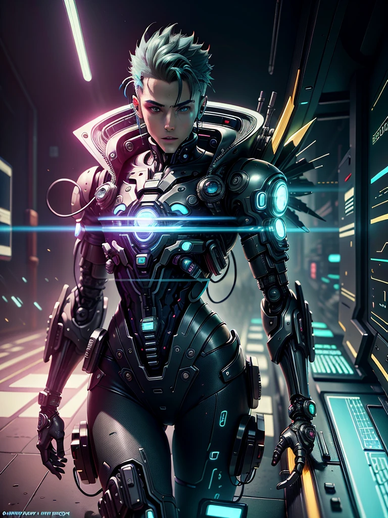 Cyber Boy in Future City with Futuristic Computer, Digital Cyberpunk Anime Art, Cyberpunk Art Surreal 8K, Cyberpunk Anime Boy Mecha, Cyberpunk Anime Boy, Female Cyberpunk Anime Boy, Cyberpunk Boy Portrait, Cyberpunk Dude, Cyberpunk 2 0 y. o Model Boy, Fantastic Cyberpunk Boy, Cute Cyborg Boy, Portrait Beautiful Sci-Fi Boy