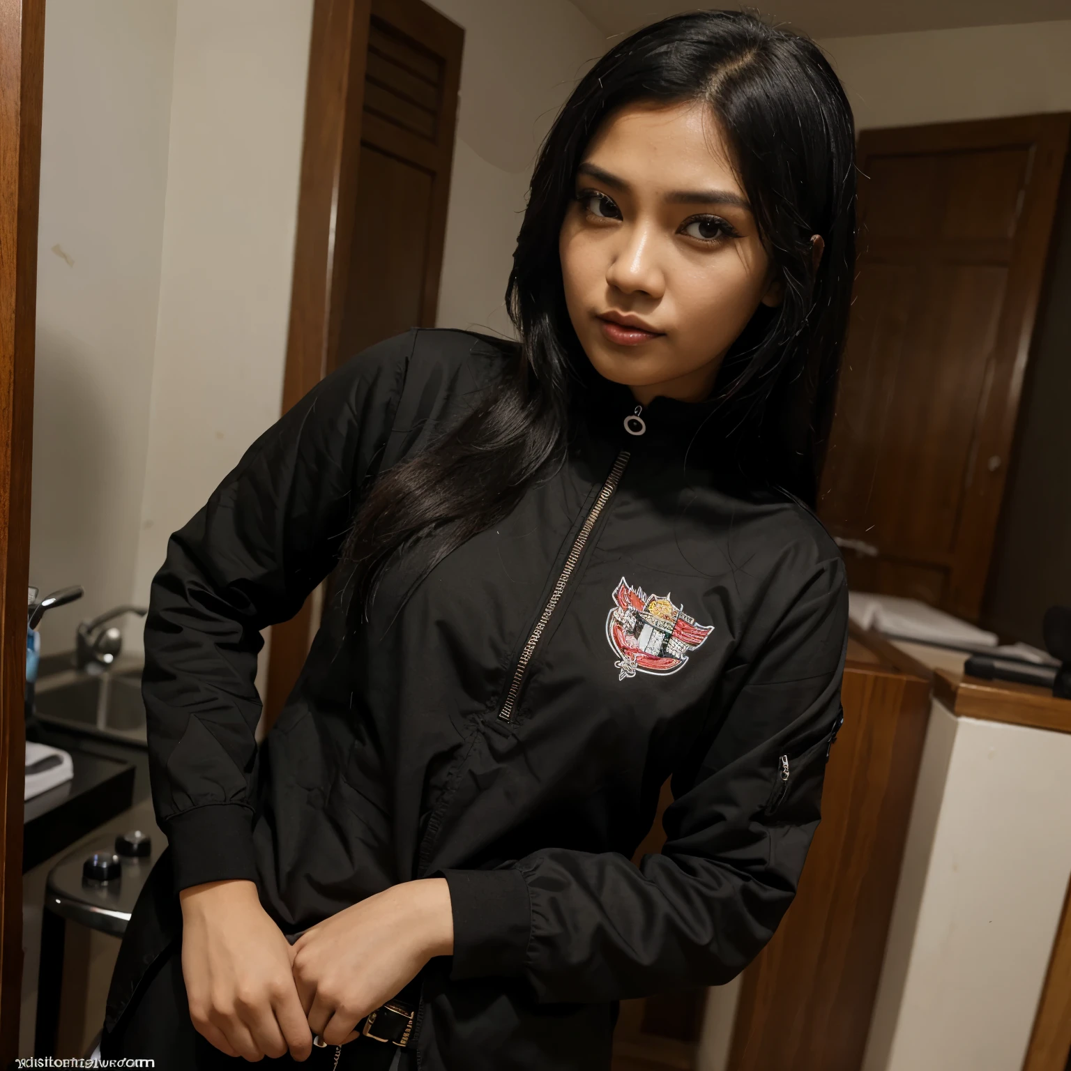 Gambarkan Karikatur Pria Indonesia memakai jas Hitam dan wanita berkerudubg dan memakai jas hitam