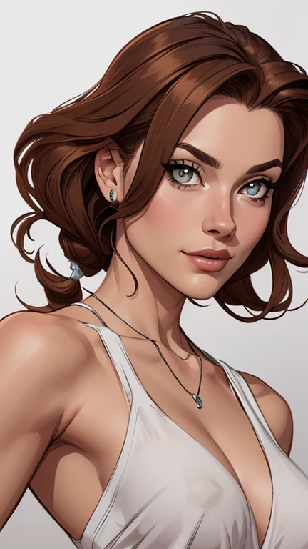 estilo de desenho animado:1.2), estilo Cartoon Atriz Cristina Riccimulher Imagem de desenho animado de uma mulher , roupas sensuais , garota super fofa, cartoon style illustration, estilo de arte dos desenhos animados, estilo de arte dos desenhos animados, digital illustration style, design de personagens altamente detalhado, arte digital detalhada fofa, City fan art, design de personagem retrato, beautiful digital illustration, retrato de alta qualidade, arte em quadrinhos, retrato do design do personagem, white background Buso without clothes and medium breasts female character from The Lord of the Rings Cartoon style