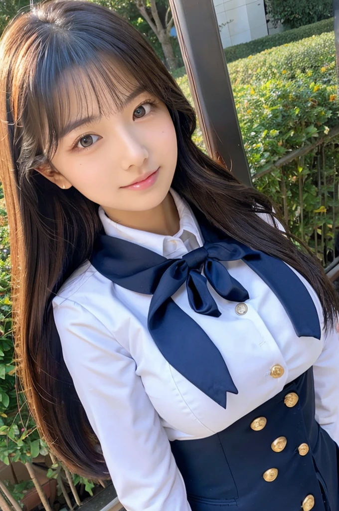 (Browsing Caution:1.3), ((masterpiece)), ((Highest quality)), (Very detailedな), ((cute)), cute, (Multi-point), ((sexy)), (device), ((Very detailed)), 4K, (8k), Highest quality, (beautiful), hyper cute face, shape, Anime Style,hyper Genuineistic, Genuine, Dynamic Angle, ((whole body)), close, Thick outline, Clear contours, at school, (1 girl, cute girl:1.5), (High school girl sailor suit:1.5), beautiful light brown hair, beautiful brown eyes, ((beautiful eyes)), (sit, look forward to, Short mini skirt,Panty shot:1.5), short hair, Big Breasts, shoes, smile,(Horie Yui:1.6)