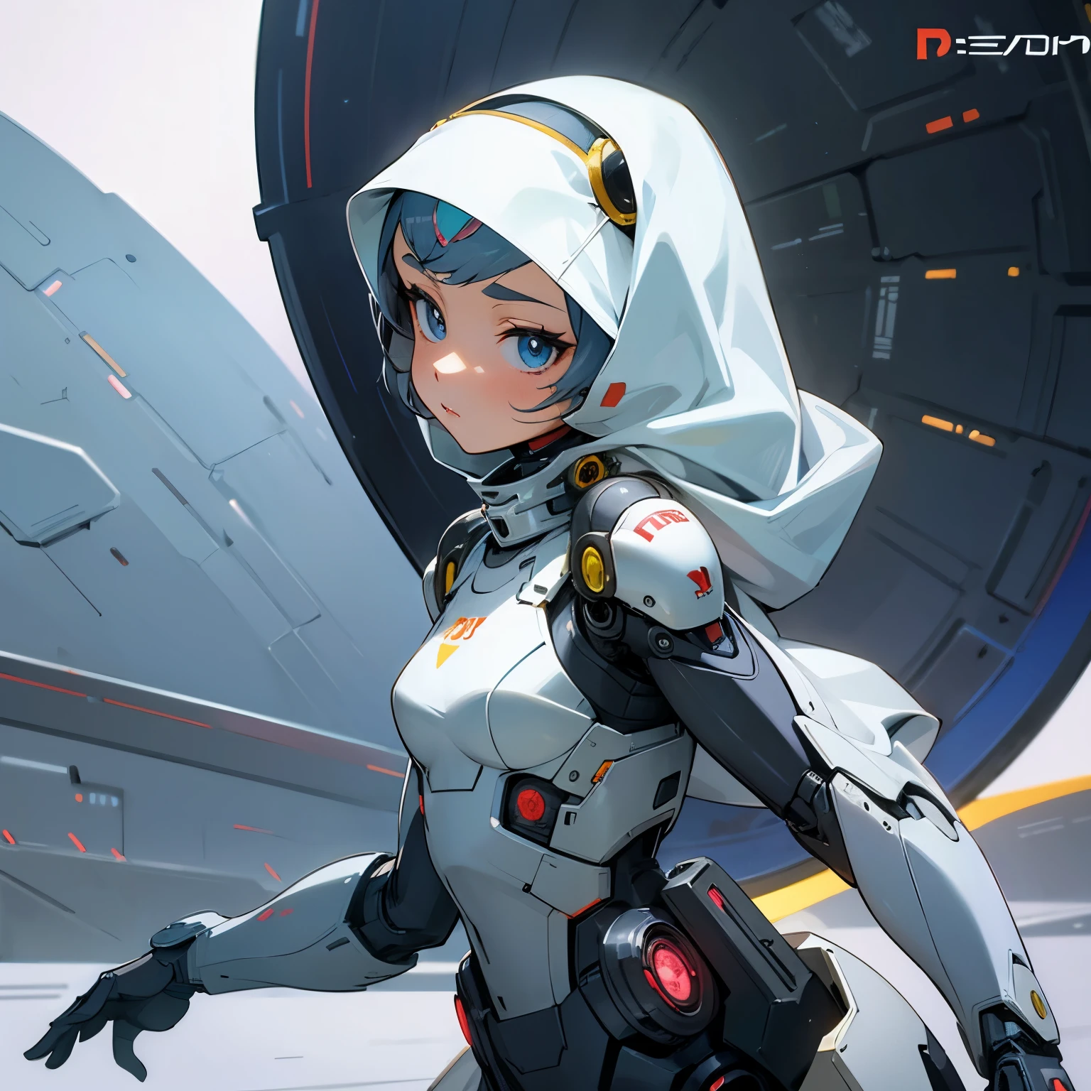 (anime) (detail) (sci-fi) (girl) (hijab Cyborg)