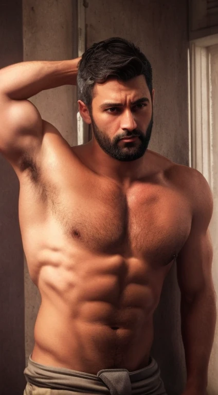 um cara bonito, 16k, Ultra HD, HDR,(obra de arte:1.5), (Melhor qualidade:1.5) , rosto lindo, Sem camisa , flaccid cock, erection, cabelo brilhante, (high detalhado skin:1.2), (Melhor qualidade:1. 5), corpo todo,muscular, ajustar, peludo, corpo masculino muito musculoso, intrincado, highly detalhado, art station, sharp focus, illustration, detalhado, HDR. --ar 9:16, Sozinho, Retroiluminado, (efeitos de brilho:1. 1), (por Anne Stokes), 16k, Ultra HD, HDR, (obra de arte:1. 5), (Melhor qualidade:1. 5), Cinema sincero RAW, 16mm, ((filme portra 400 colorido graduado)) ((remarkable color)), (ultra realistic), pele texturizada, remarkable detalhado pupils, ((realistic dull skin noise)), ((visible skin detail)), ((penugem da pele)), (pele seca) filmed with a cinema camera, arte digital, efeitos de brilho, hand drawn, r8k, octane rendering, cinema 4d, liquidificador, escuro, atmospheric 4k ultra detalhado, cinematic sensual, sharp focus, humorous illustration, grande profundidade de campo, obra de arte, cores, 3d octane rendering, arte conceitual, trending on art station, hiperrealista, Vivid cores, model shoot style, (extremely detalhado CG unity 8k wallpaper),, alto detalhe 