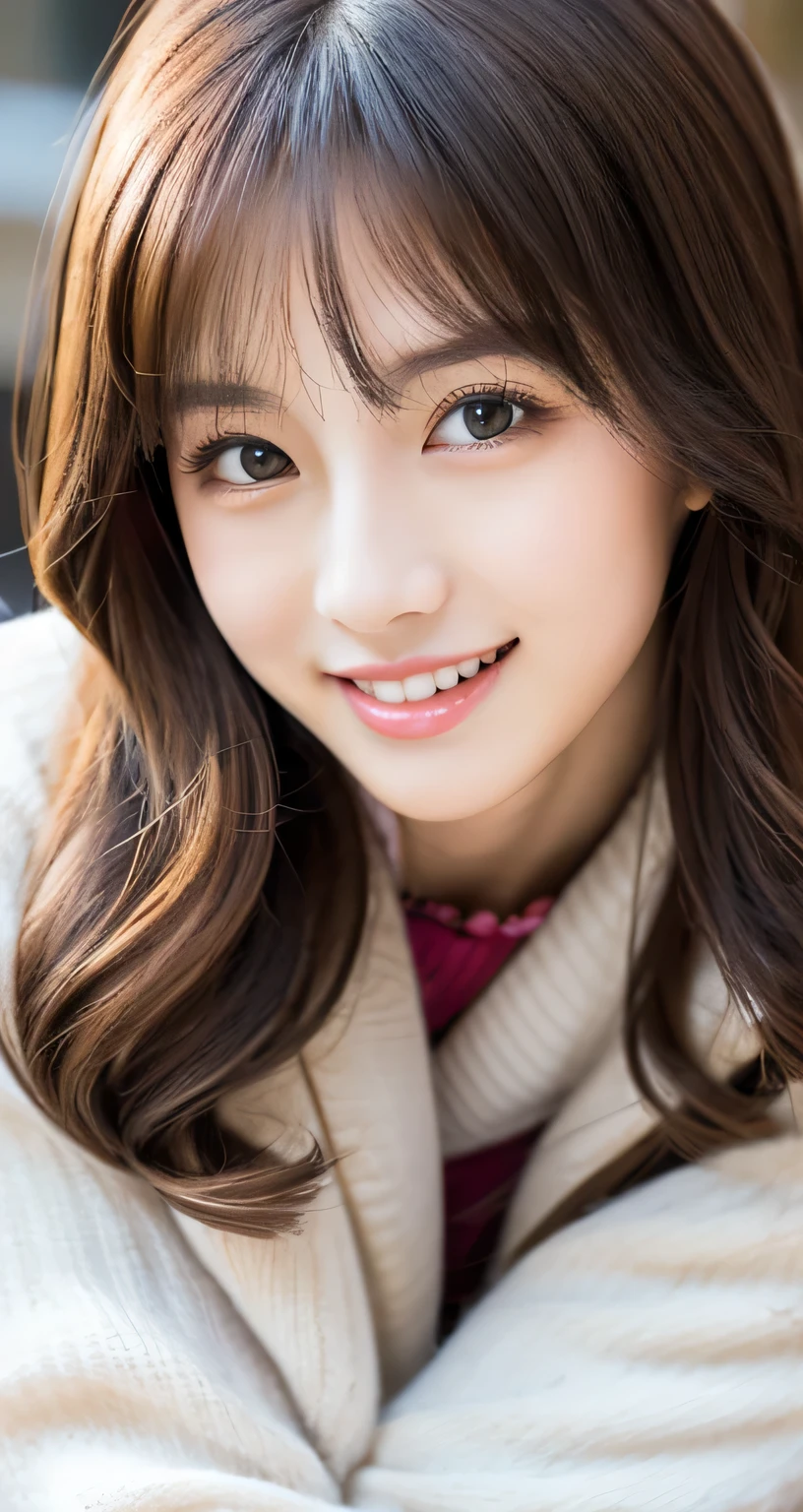 [masterpiece] table top, highest quality, shape, Highly detailed and finely crafted, High resolution 8K wallpaper, Japanese style,
Dynamic and beautiful form, Sharp features, Full body image of a 20 year old girl wearing winter clothes, oozing sex appeal,
Wavy hair flows softly around the face, cute expression, natural color lip, bold, Sexy pose with a seductive smile,
Harajuku fashion aesthetics, exuding confidence and charm, [masterpiece]