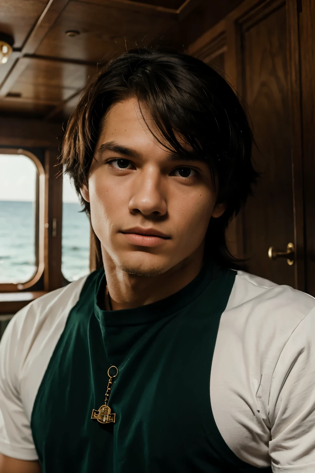 Gol D. Roger in his teens but realistic