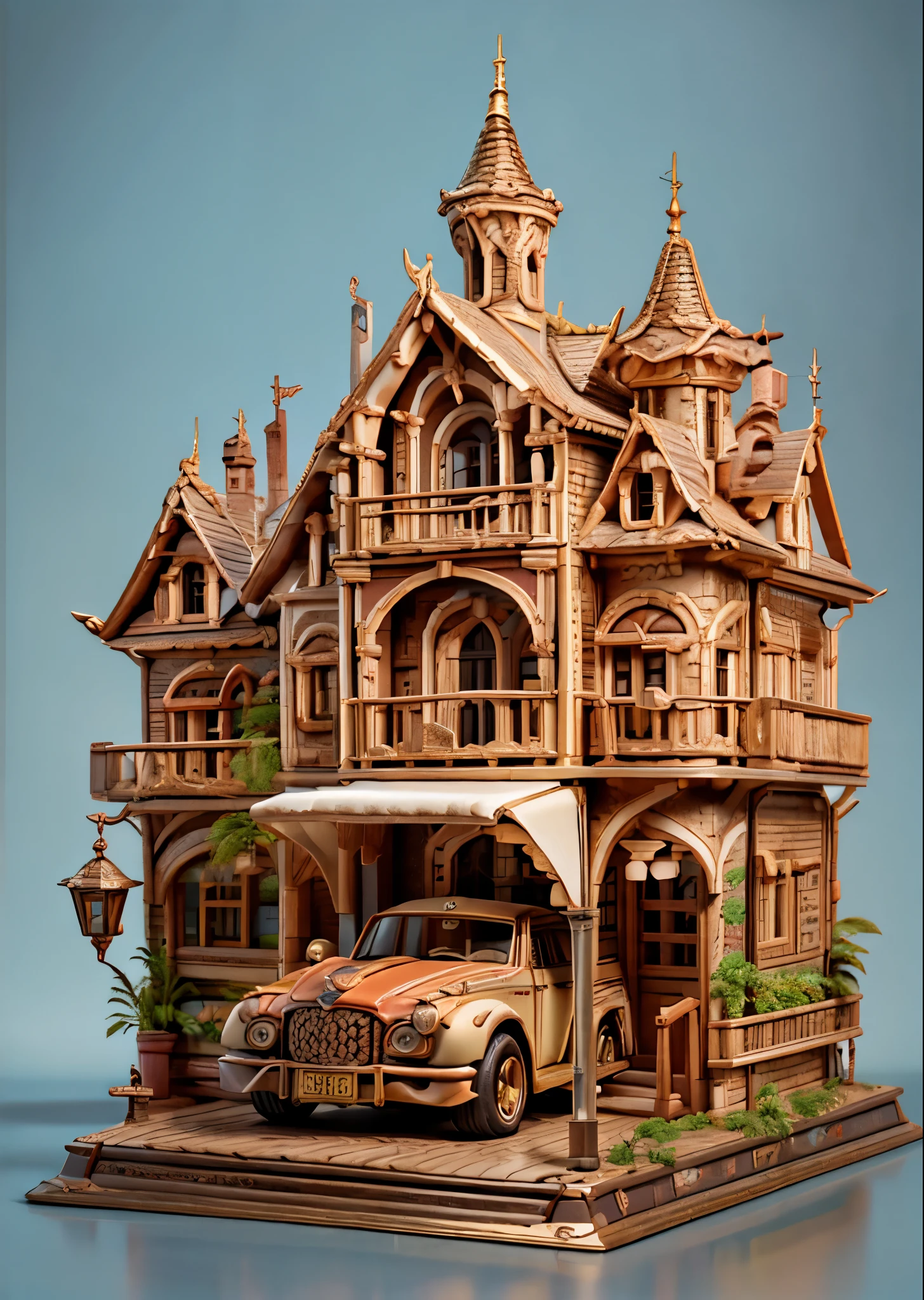 Retro tin toys、car、bike、pistol、plane、Displayed on the display stand、perfect lighting、high detail、High level image quality、High color rendering、High resolution、surreal、photo-realistic