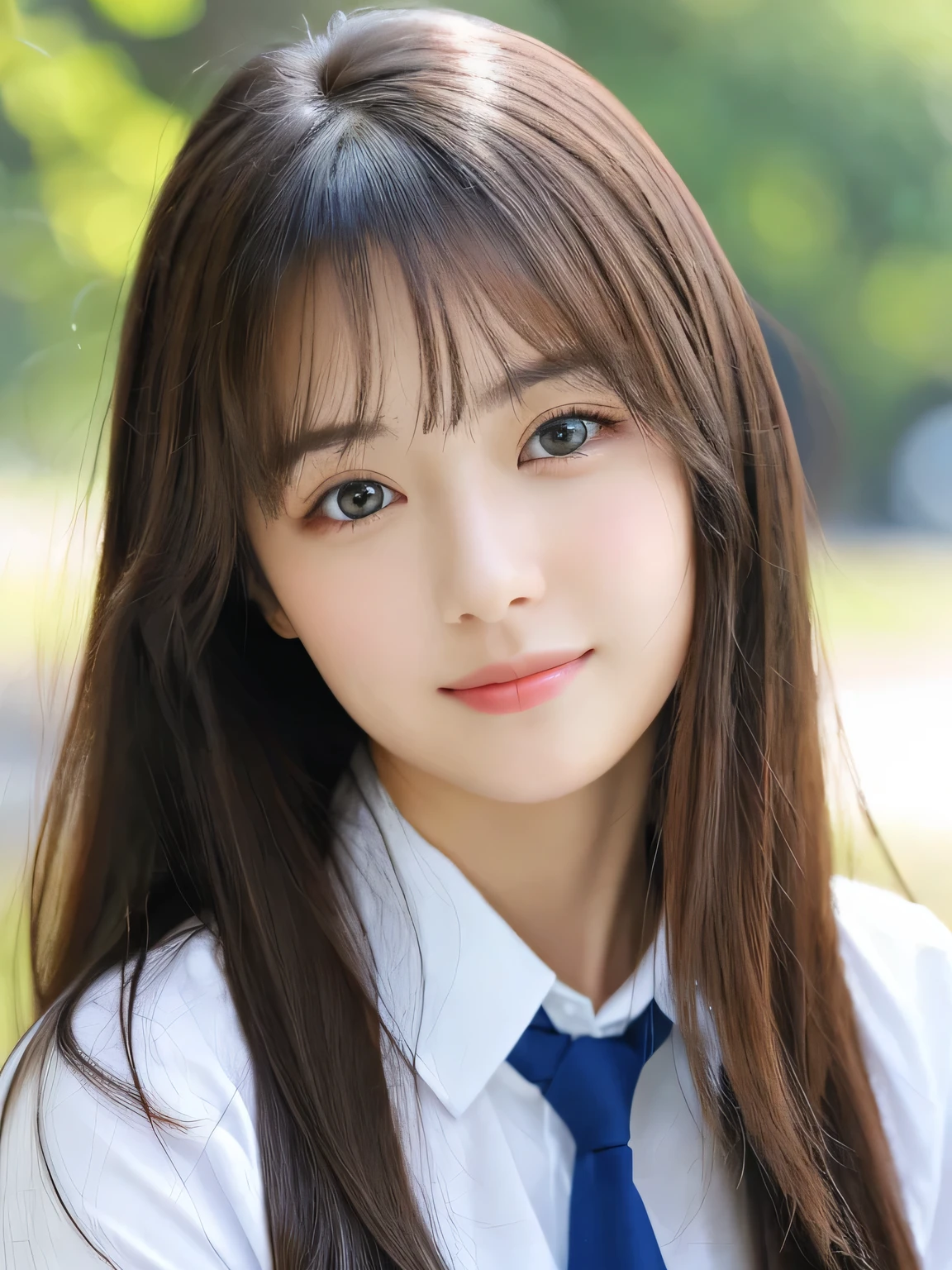 (((32ｋ,high details,high detail、masterpiece,attention to detail,alone))),Raw photo & realistic atmosphere,beautiful dark blue eyes,detailed mouth,glossy lips,thin eyebrows,fine eyes、Soft white skin that shines in every detail、her deep black eyes are so beautiful,lip details、very beautiful face,very well-shaped face、lifelike face,shining beautiful lips,beautiful eyebrows,infinite reality, Realistic young gravure idol,she&#39;she&#39;she&#39;she&#39;she&#39;she&#39;s a very cute woman , young gravure idol, young gravure idol, Very beautiful and cute 21 year old beautiful girl,incredibly beautiful and classy，21 year old beautiful girl,natural soft light,（shiny hair,,Beautiful and kind eyes：1.5）,gentle smile,well-shaped chest,medium long hair,tie hair,beautiful posture,no makeup,think ahead,
