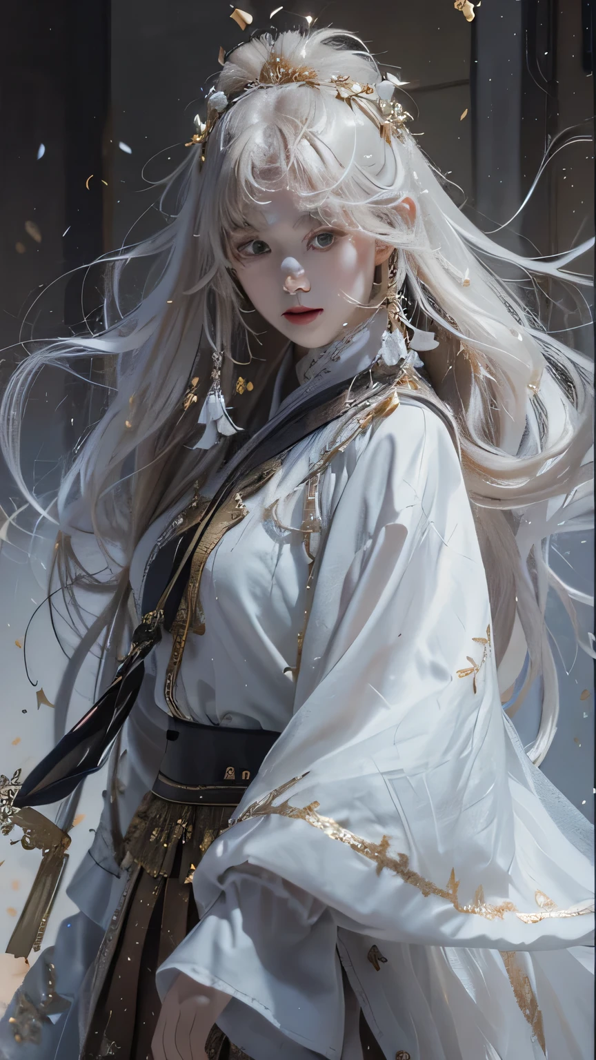 best quality, masterpiece, high resolution, (Exquisite figure:1.5),gorgeous face,(milky white skin:1.3),intricate details,High resolution,wallpaper,
1 girl, alone, skirt, hair accessories, (((gold and red skirt))), flowers, long hair, brown hair, Keep your mouth shut, jewelry, long sleeve, Raise your hand, wide sleeves, big eyes,flowing hair, Chinese clothes, hanfu, embroidery, long skirt, natural posture, falling petals, indoor,Fan Ning, lantern,
16K,high dynamic range,high resolution,depth field,(film grain:1.1),This book,prime time,(lens flare),vignette,rainbow,(color grading:1.5)