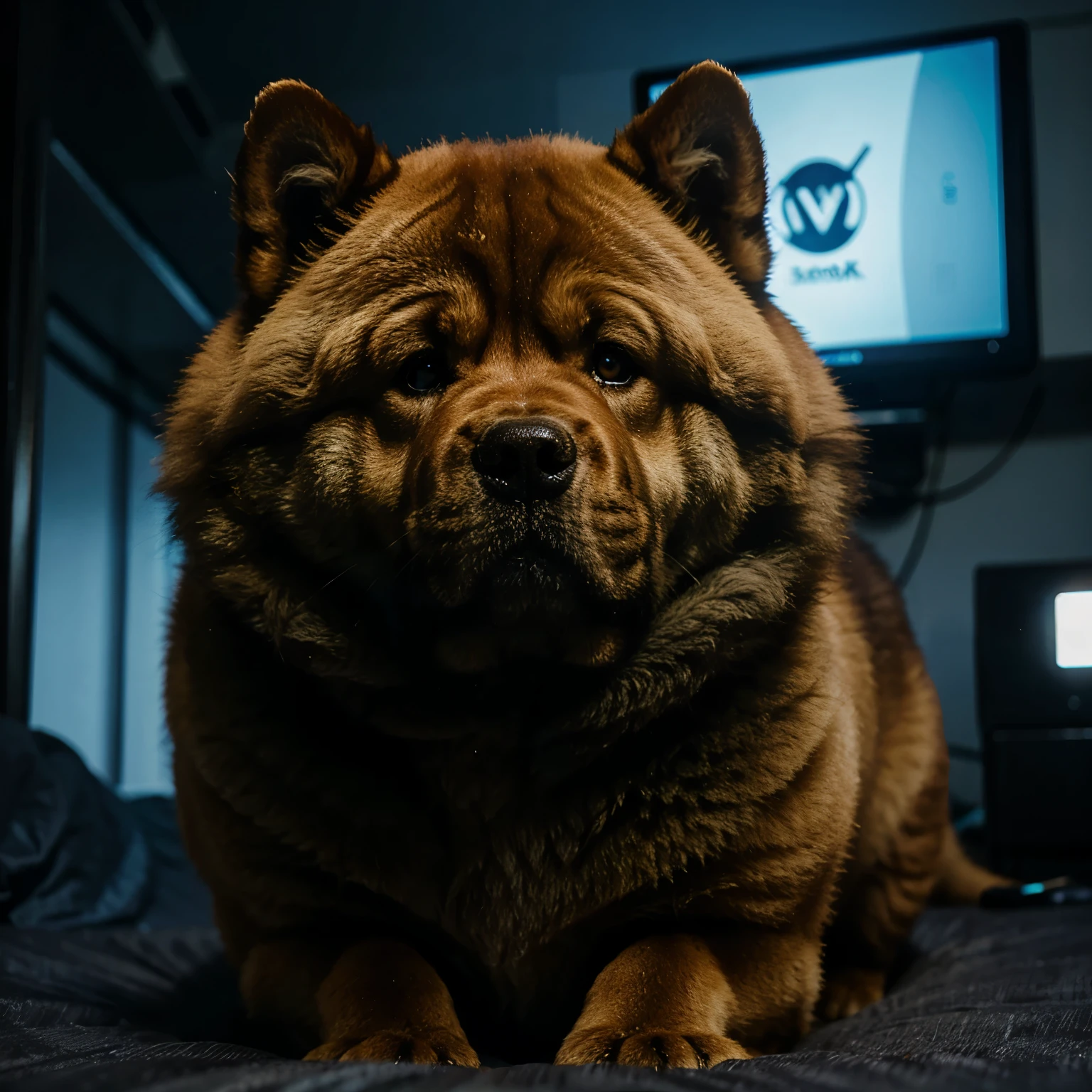 A chow chow with cyber mutations 