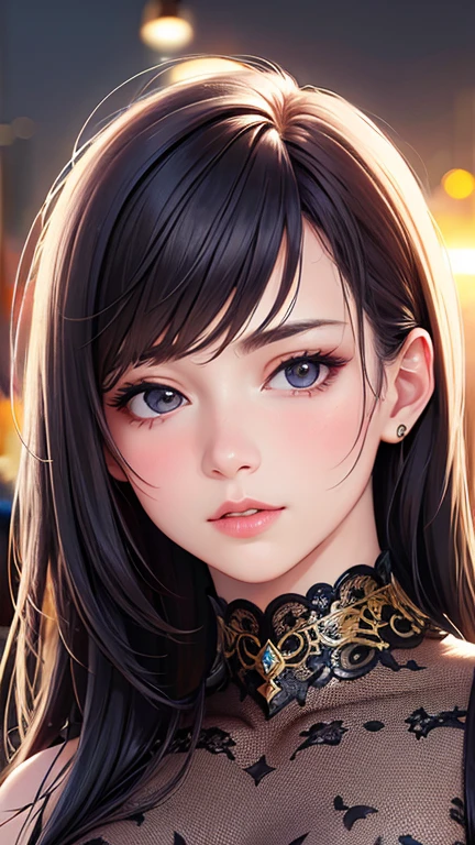 (8ก, highest quality: 1.2), very detailed, thorough solution, (realistic, realistic photo: 1.37), portrait, High resolution RAW color photograph, arrested on the job, High resolution and beautiful, High resolution, 8ก Image Wallpaper, amazing details, large file size, very detailed美しい女の子, very detailed face, Finely defined eyes, Fine skin texture., All functions are clearly displayed., The contours of the fingers are perfectly shaped.., the nose has the correct shape., expressive lips, perfect anatomy, background is not blurred, one story, (20:1.2), twenties, pretty girl, realistic