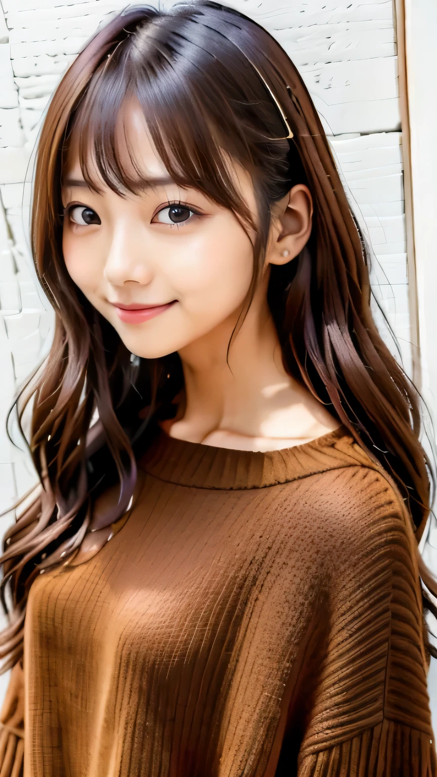 Close-up of a long brown haired woman in a black dress, with brown fringe, brown haired, brown long hair with bangs, brown hair and bangs, brown bangs, Brown color, princess cut, Long hair with plenty of bangs, brown hair with bangs, with long hair, long hair with bangs, neat hair with bangs, brown long hair, high resolution, High quality photos, look at viewer, long straight black hair