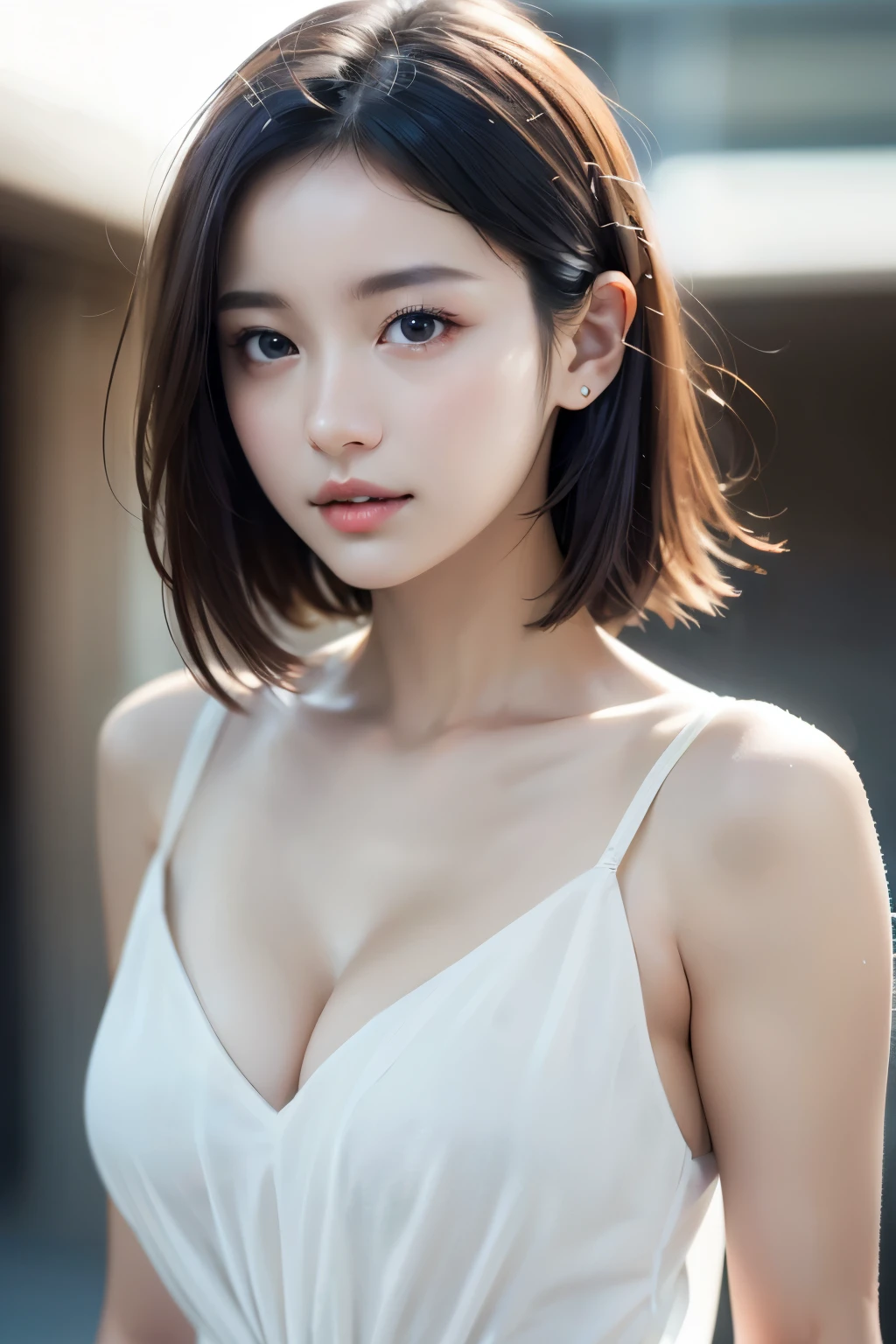 dress up、(Photoreal:1.4)、(surreal:1.4)、(realistic:1.3)、 (gentle lighting: 1.05)、(Improve video lighting quality:0.9)、32k、 1 girl、20 year old girl、realistic照明、Backlight、facial light、ray tracing、(bright:1.2)、(Improvement of quality:1.4)、 (Top quality real texture skin air eyes, Delicate and elegant features、 (Tired, sleepy and satisfied: 0.0), close up of face, White Mood Improvement:1.1)、slender body、Glossy skin、Nogizaka Idol、beautiful actress、A neat and clean woman