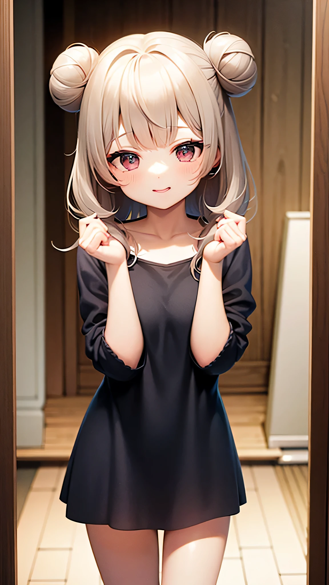 1girl with long hair and dress, 1 girl is taking to lavatory, looking away,  standing,  embarrassed, blush, Keep one's mouth shut,  street (girl is peeing self:0.4) <lora:GoldenSide-v21-1-e32-T1_lora:0.8> <lora:haveToPeePose:1>  <lora:misaka4:0.8>