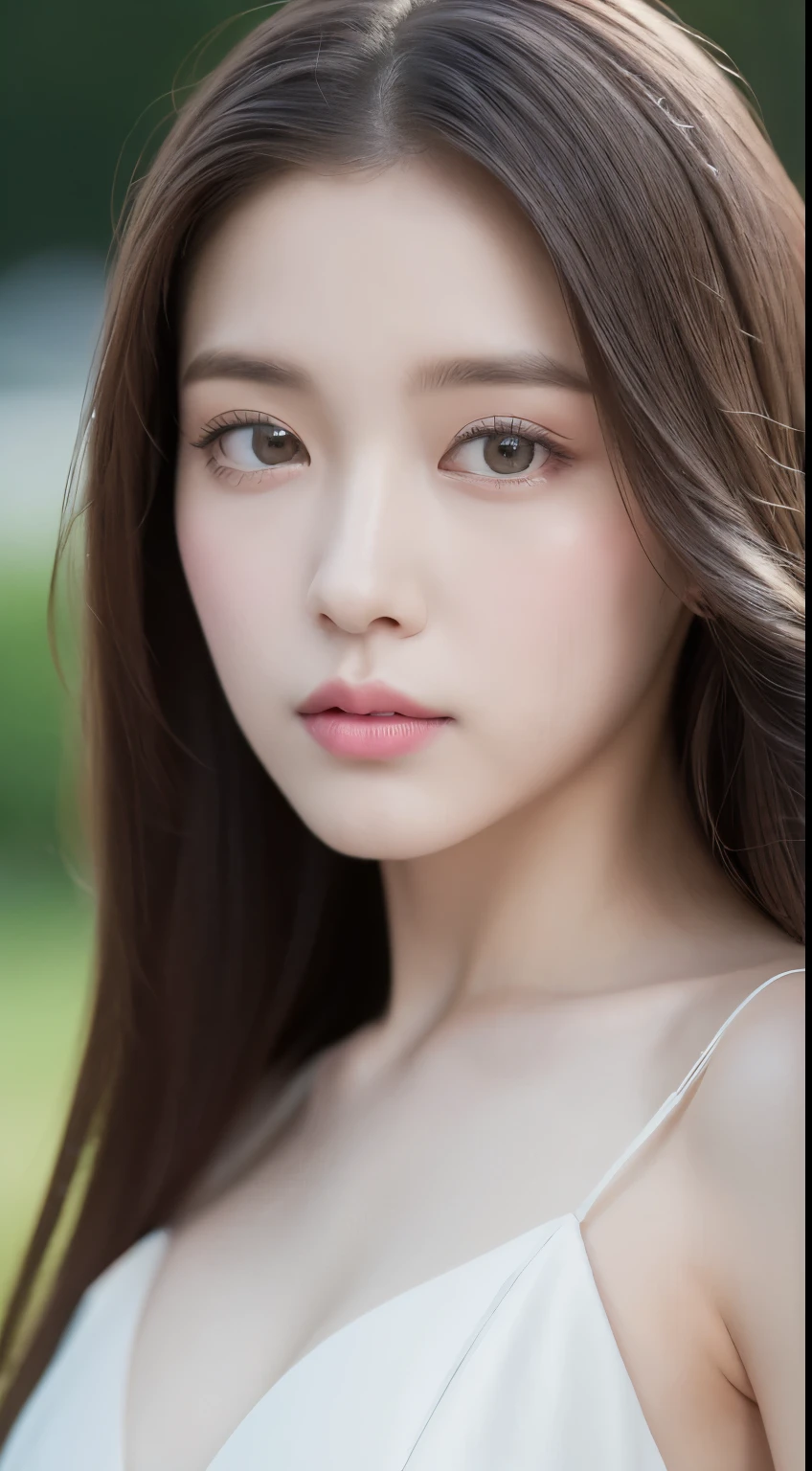 (highest quality,4k,8K,High resolution,masterpiece:1.2),Super detailed,(realistic,realistic,realistic:1.37),sports late,woman,flowing long hair,Off-white iris,empty gaze,plump pink lips,White flowers bloom at the tips of my hair,graceful,medium shot,black dress.delicate long legs