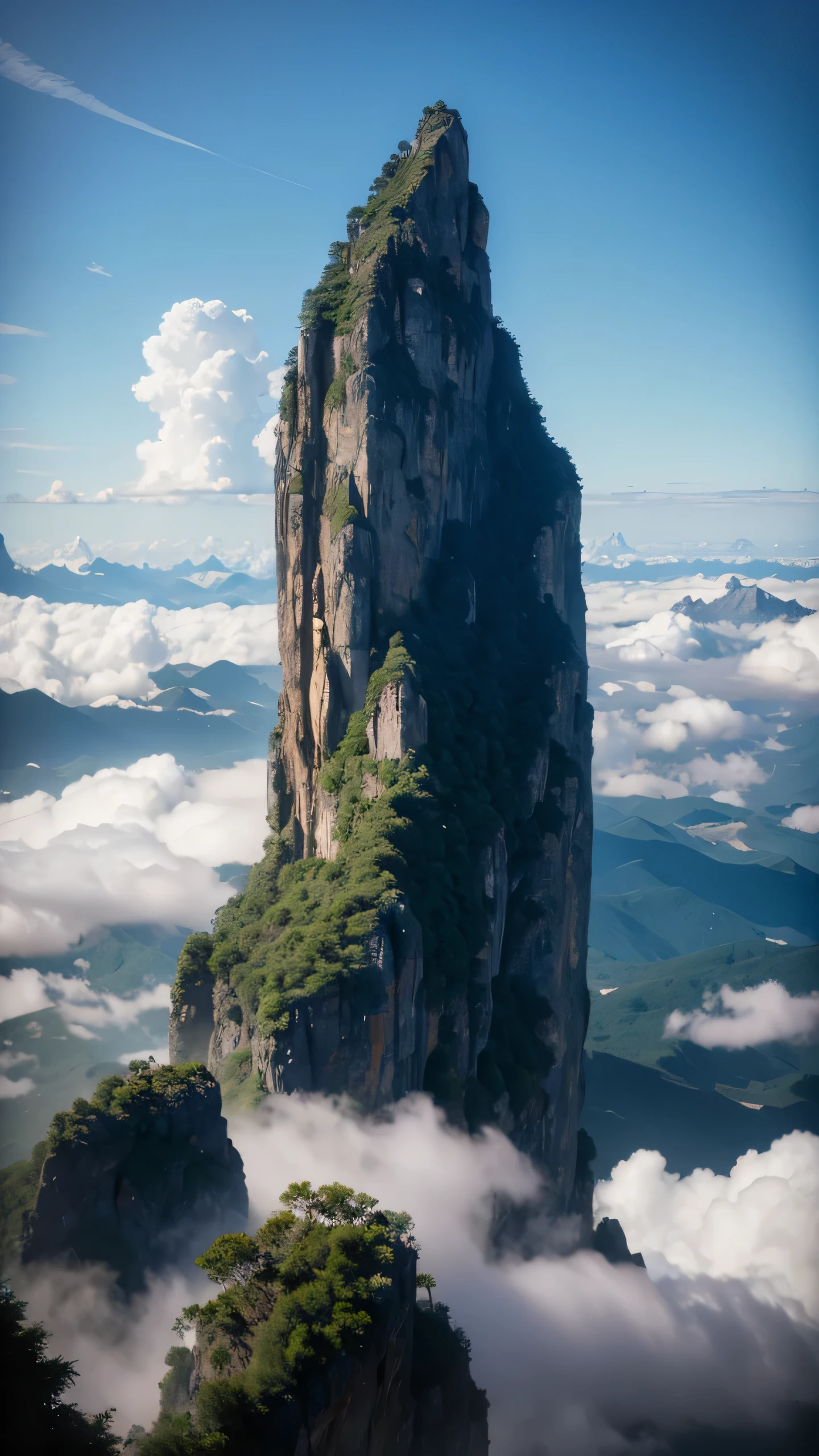 Highest image quality,fantasy,sea of clouds