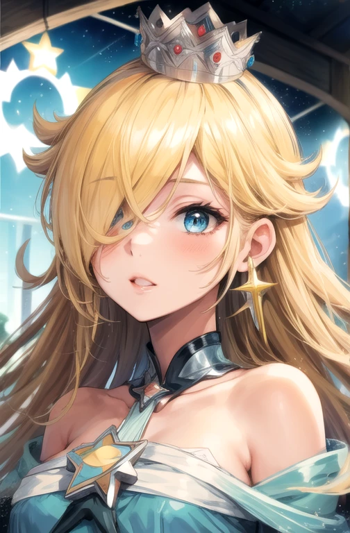 {{Anime My Hero Academy}} Blonde woman with crystal blue eyes, with healing powers and super strength. with a serene gaze, vain and kind