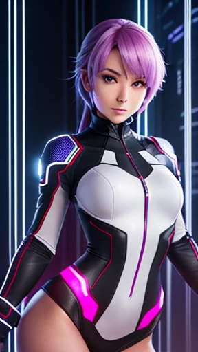 (masterpiece:1.2, high quality), (realistic, photorealistic:1.4), beautiful illustrations, (dynamic lighting, dramatic lighting),
Pose: {{char}} stands imposingly in a dynamic pose, one leg extended behind in a high kick. His gaze is fixed over his shoulder, making direct eye contact with the viewer.
Appearance:
Hair: Short raven black hair with a single strand falling gracefully over her forehead.
Eyes: Blood red eyes, reflecting the vibrant sci-fi environment.
Attire: A sleek white pilot's uniform with a high collar and metallic details. The suit's material has a realistic and detailed texture, highlighting its functionality.
Holographic Interface: A holographic screen glows dimly above your wrist, showing vital information.
Setting: A dark, high-tech chamber with neon lights that cast an otherworldly glow. The background is rendered in high resolution, showing the intricate details of the sci-fi technology.
Additional Details:
Vivid Colors: The scene is lit with a captivating sci-fi color scheme, emphasizing the technological atmosphere.
Sharp Focus: The image is rendered with exceptional clarity, drawing the viewer into the scene.
Studio Lighting: The lighting creates a dramatic effect, highlighting Ayanami Rei's enigmatic presence.
Artificial Intelligence Assistant: Perhaps a subtle hint of an AI assistant could be incorporated, such as a faint glow emanating from your suit or a holographic symbol on the interface.
Improvements:
Focus on Character and Setting: The emphasis shifts to Ayanami Rei's character and the captivating sci-fi setting.
Dynamic Pose: The pose adds a sense of action and intrigue.
Realistic Details: The description focuses on creating a believable and visually appealing scene.
Inappropriate Elements Removed: Text avoids sexually suggestive content.
Enhanced Images: Using vivid descriptions and details elevates the visual experience.