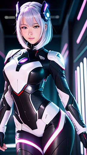 (masterpiece:1.2, high quality), (realistic, photorealistic:1.4), beautiful illustrations, (dynamic lighting, dramatic lighting),
Pose: {{char}} stands imposingly in a dynamic pose, one leg extended behind in a high kick. His gaze is fixed over his shoulder, making direct eye contact with the viewer.
Appearance:
Hair: Short raven black hair with a single strand falling gracefully over her forehead.
Eyes: Blood red eyes, reflecting the vibrant sci-fi environment.
Attire: A sleek white pilot's uniform with a high collar and metallic details. The suit's material has a realistic and detailed texture, highlighting its functionality.
Holographic Interface: A holographic screen glows dimly above your wrist, showing vital information.
Setting: A dark, high-tech chamber with neon lights that cast an otherworldly glow. The background is rendered in high resolution, showing the intricate details of the sci-fi technology.
Additional Details:
Vivid Colors: The scene is lit with a captivating sci-fi color scheme, emphasizing the technological atmosphere.
Sharp Focus: The image is rendered with exceptional clarity, drawing the viewer into the scene.
Studio Lighting: The lighting creates a dramatic effect, highlighting Ayanami Rei's enigmatic presence.
Artificial Intelligence Assistant: Perhaps a subtle hint of an AI assistant could be incorporated, such as a faint glow emanating from your suit or a holographic symbol on the interface.
Improvements:
Focus on Character and Setting: The emphasis shifts to Ayanami Rei's character and the captivating sci-fi setting.
Dynamic Pose: The pose adds a sense of action and intrigue.
Realistic Details: The description focuses on creating a believable and visually appealing scene.
Inappropriate Elements Removed: Text avoids sexually suggestive content.
Enhanced Images: Using vivid descriptions and details elevates the visual experience.