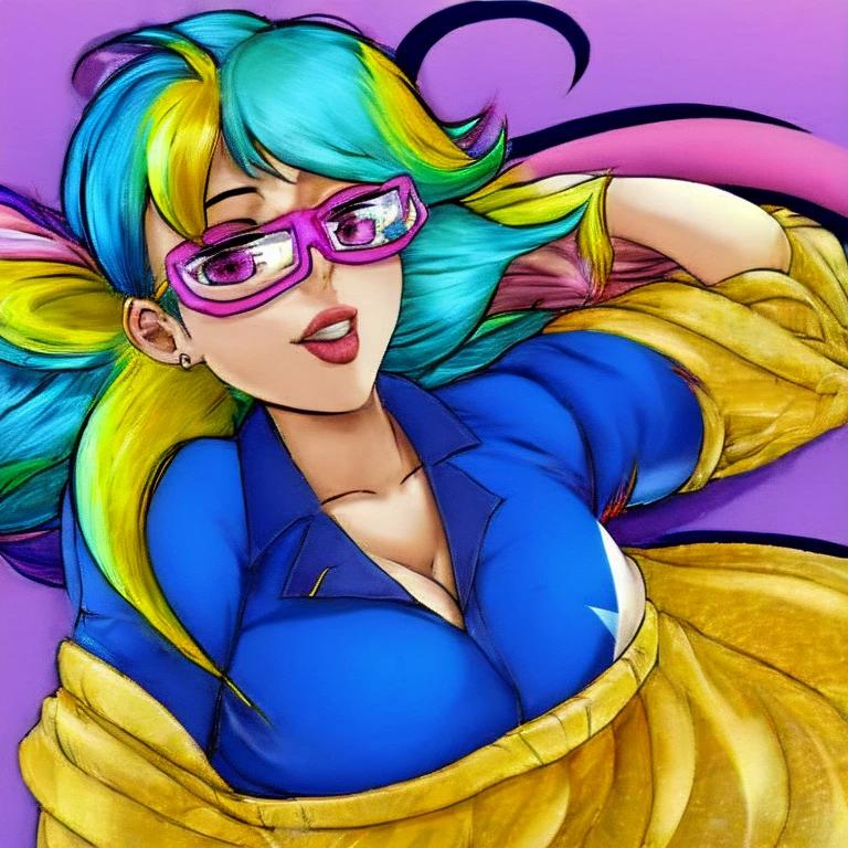 robotic, Pink and yellow glasses, Asas Neon,Fios verdes,Armadura megenta e rosa