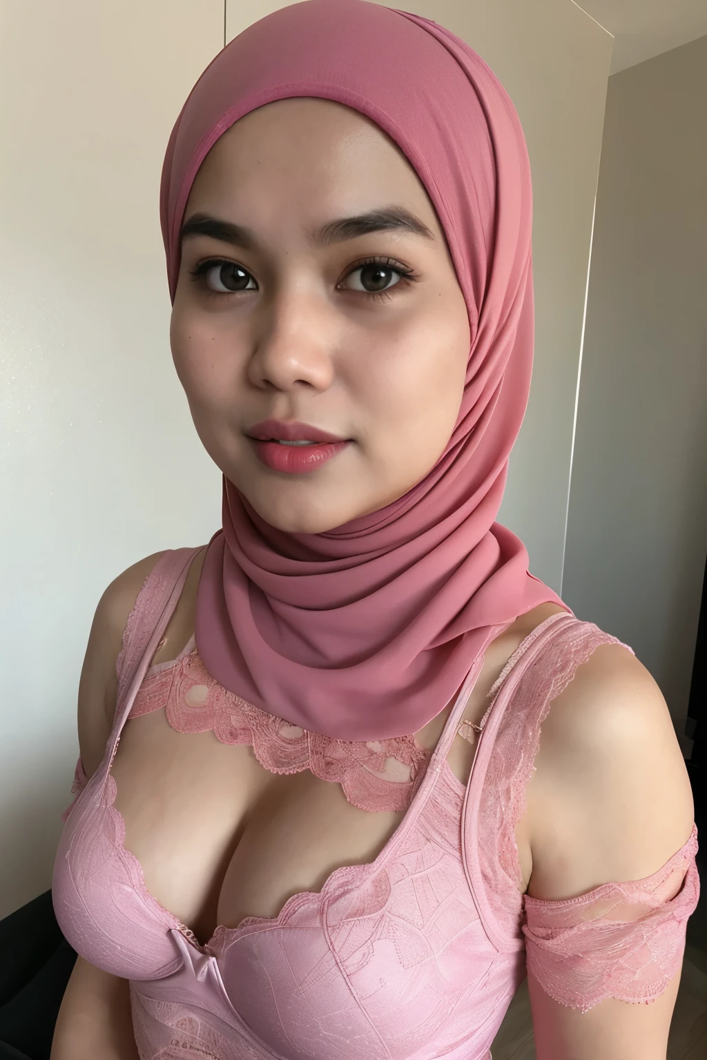 ((Open mouth)), Naked singlet (((HIJAB MALAY GIRL))), masutepiece, High quality, UHD 32K, Realistic face, Realistic skin feeling , A Japanese Lady, 8 , , Very cute and baby-like face, (((FLAT CHEST))), (MATRIX WORLD), ((look In front  at the camera and SADNESS)), ((())), (((CUTE GIRL))), ((RED LIPS)), ((LIGHT RAINBOW LACE)), ((CHUBBY)), (undress, bra,